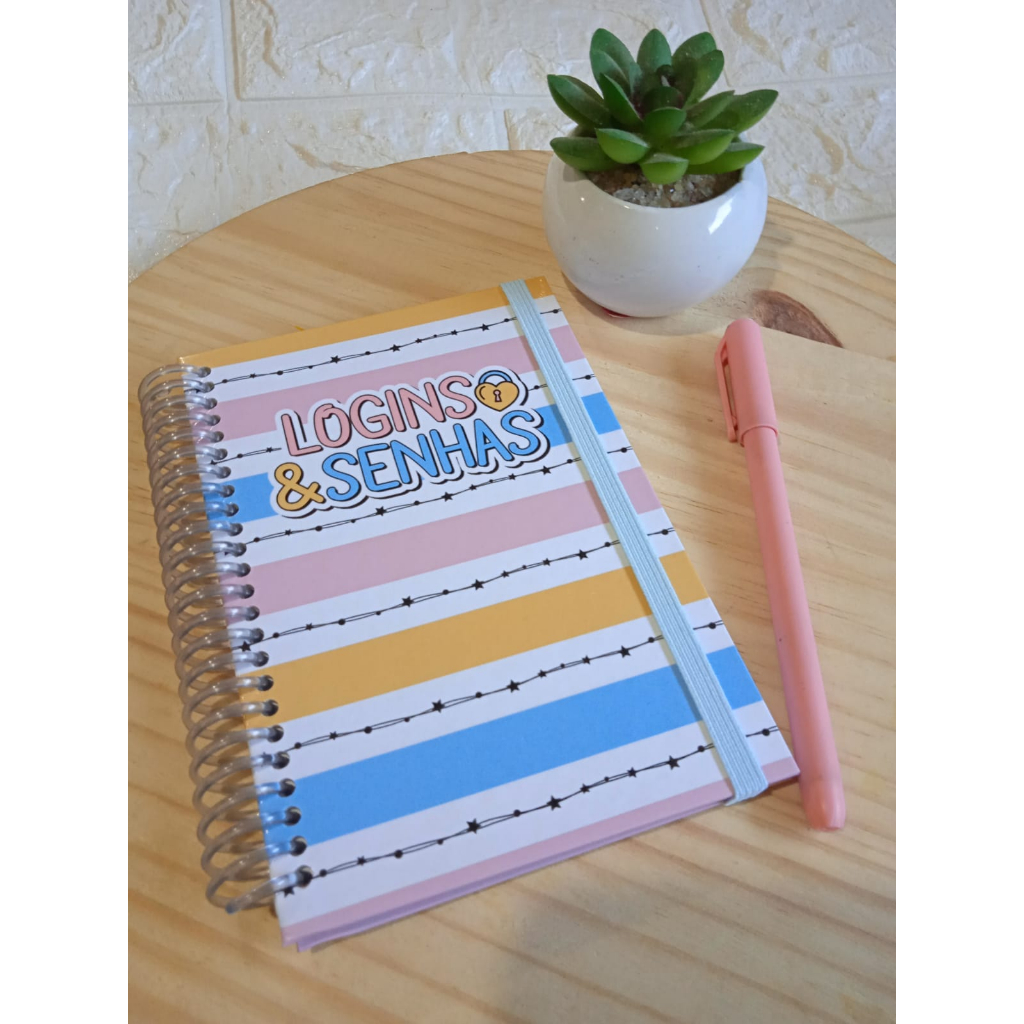 Caderno login e senha