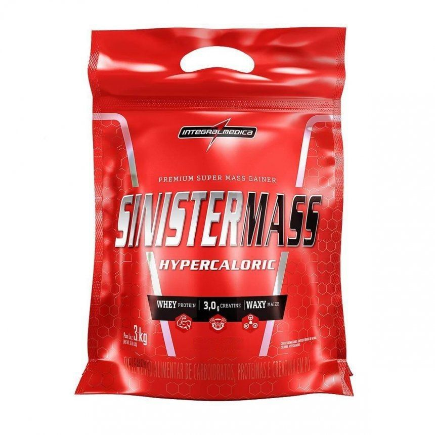 sinister mass 3 kg - hipercalórico integralmedica sinister mass hipercalórico Aumenta o ganho de massa muscular/ Acelera o ganho de volume corporal/ Melhora a capacidade de ingestão calórica da dieta/ Efetiva o ganho de peso.