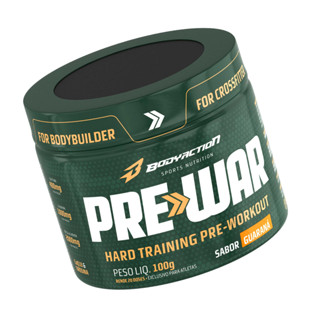 Pré Treino com Cafeína 400mg + Beta Alanina + Taurina + Coq 10 e Tirosina Pre War - Bodyaction