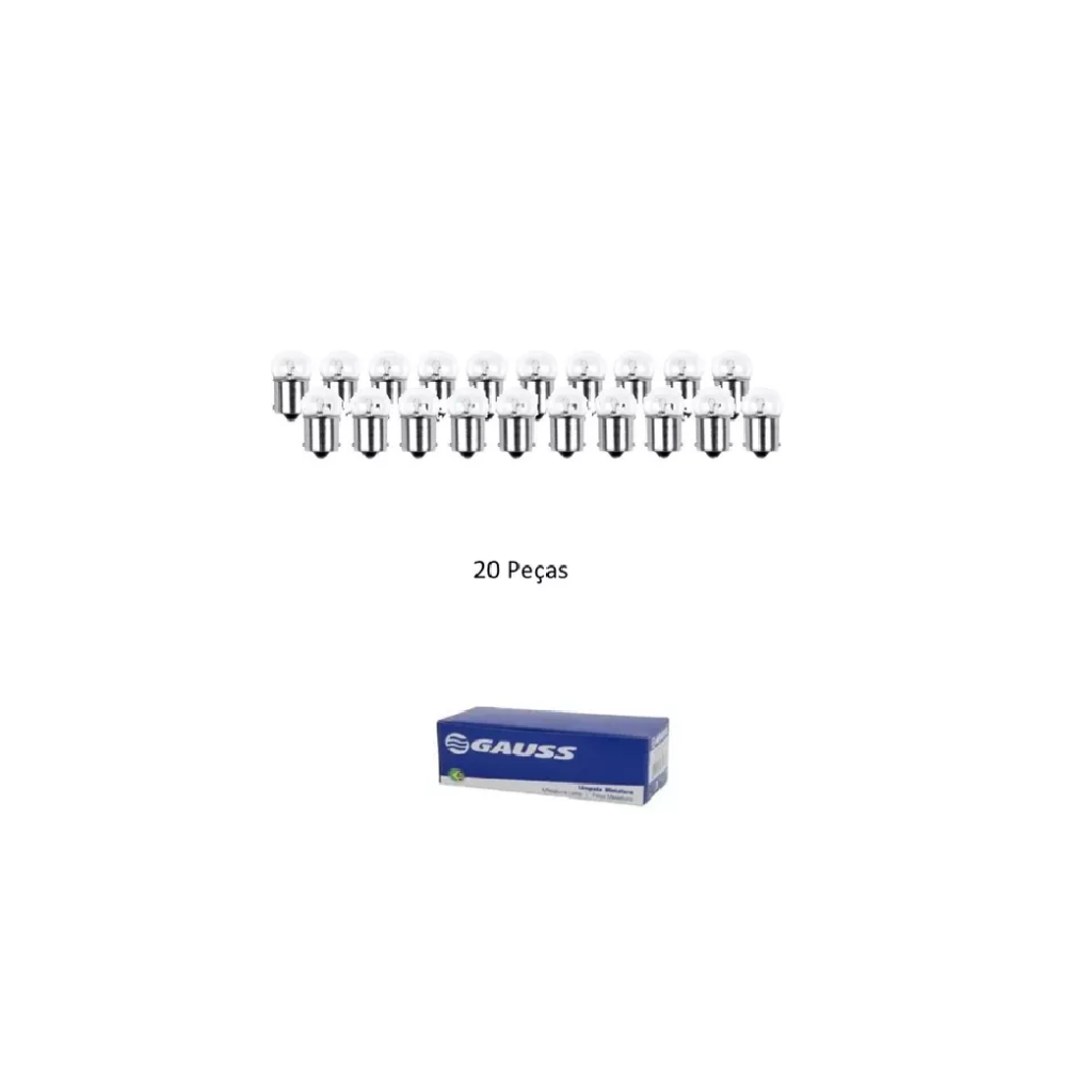 Kit 20 Lâmpada R5w 12v 67 Seta Gl6712 Gauss