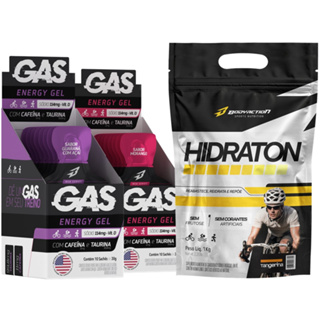 Kit 2x Caixas Gas Gel Energético 20 Sachês + Hidraton 1kg em Oferta na Shopee