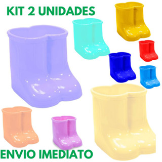 Kit 2 Vaso Botinha 15 Cm- Vaso decorativo- Chá de Bebe- decoração- Festas