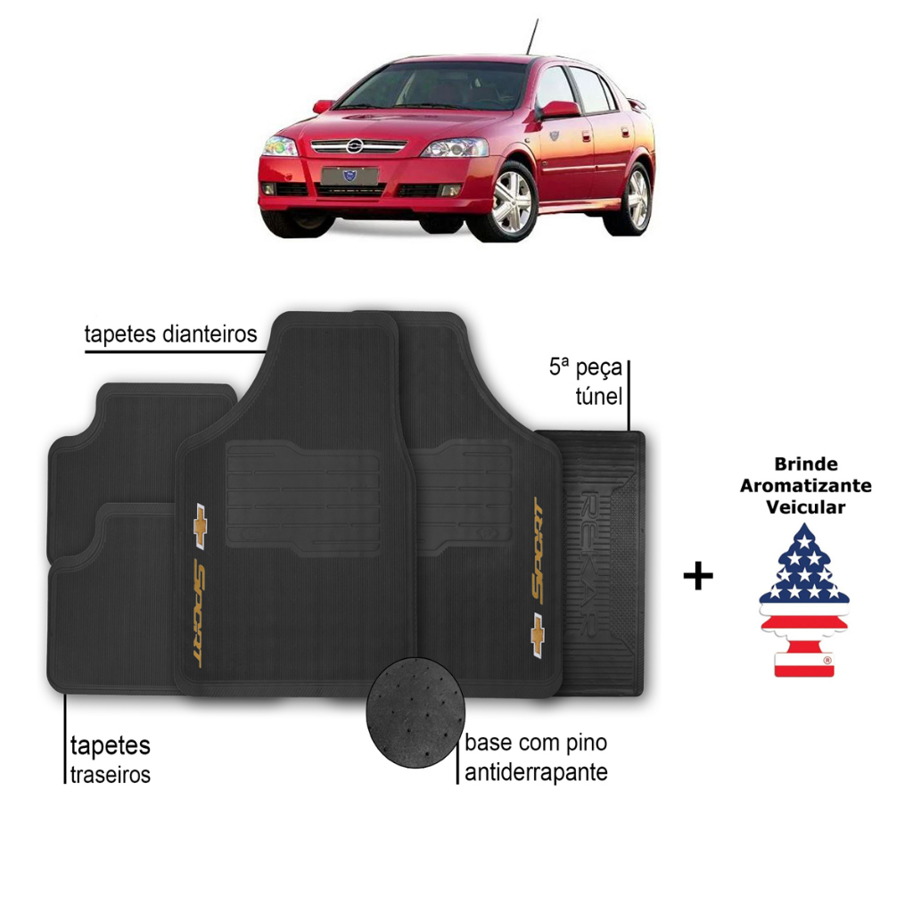 Tapete Para Carro Astra Chevrolet Automotivo Borracha + Aromatizante em Oferta na Shopee