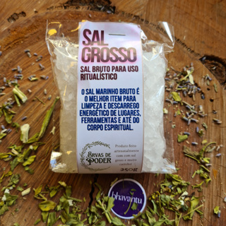 Sal Grosso, Sal Marinho de Banho E Uso Ritualístico - Limpeza Energética e Descarrego em Oferta na Shopee
