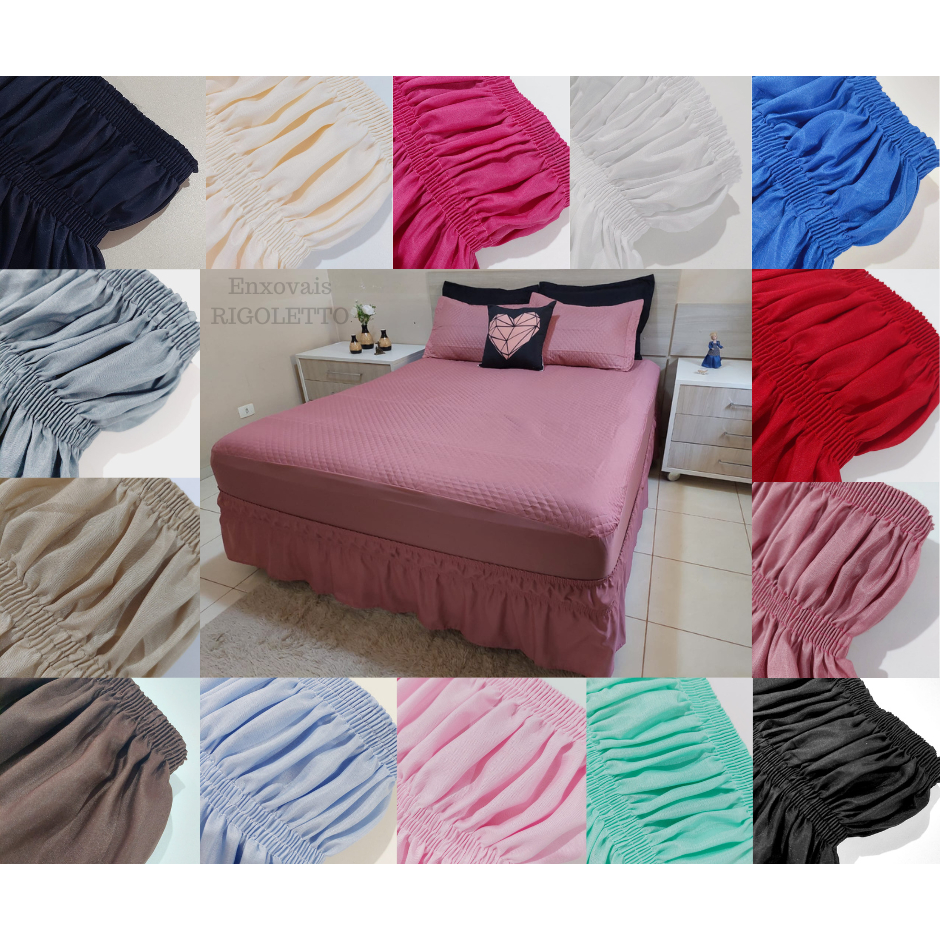 Saia para Cama Super king - Gigante - 2 elásticos em Oferta na Shopee