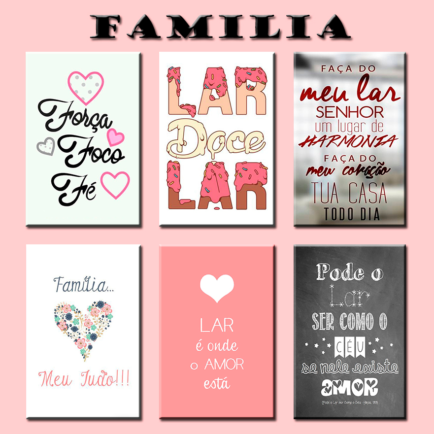 Família - Placas Decorativas Com Frases De Família Lar doce Lar, amigos Regras da Casa - quadrinhos de decoração 20X30cm