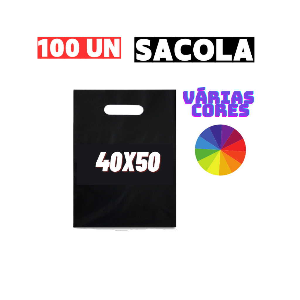 Sacola Boca de Palhaço 40x50 C/100 unidades em Oferta na Shopee