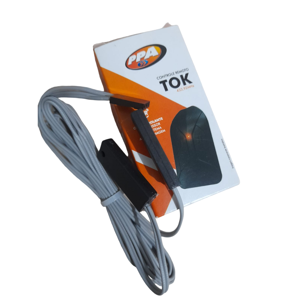 Sensor Fim De Curso Basculante 3 Vias 1,80m Motor Portão Ppa + controle PPA tok 433mhz 60hz