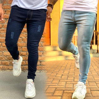 Kit 2 Calça Jeans Masculina Skinny com Elastano | Original Premium | Envio Imediato - TGDE MODAS