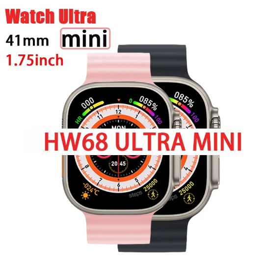 HW68 Ultra Mini Série 8 41mm 1,75 pol. relógio Inteligente pequeno feminino e masculino NFC Voice Intercomunicador Esportivo Smartwatch lançamento 2023 loja no Brasil!