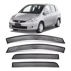 Jogo Calha de Chuva Honda Fit 03/08 4P Modelo Fumê