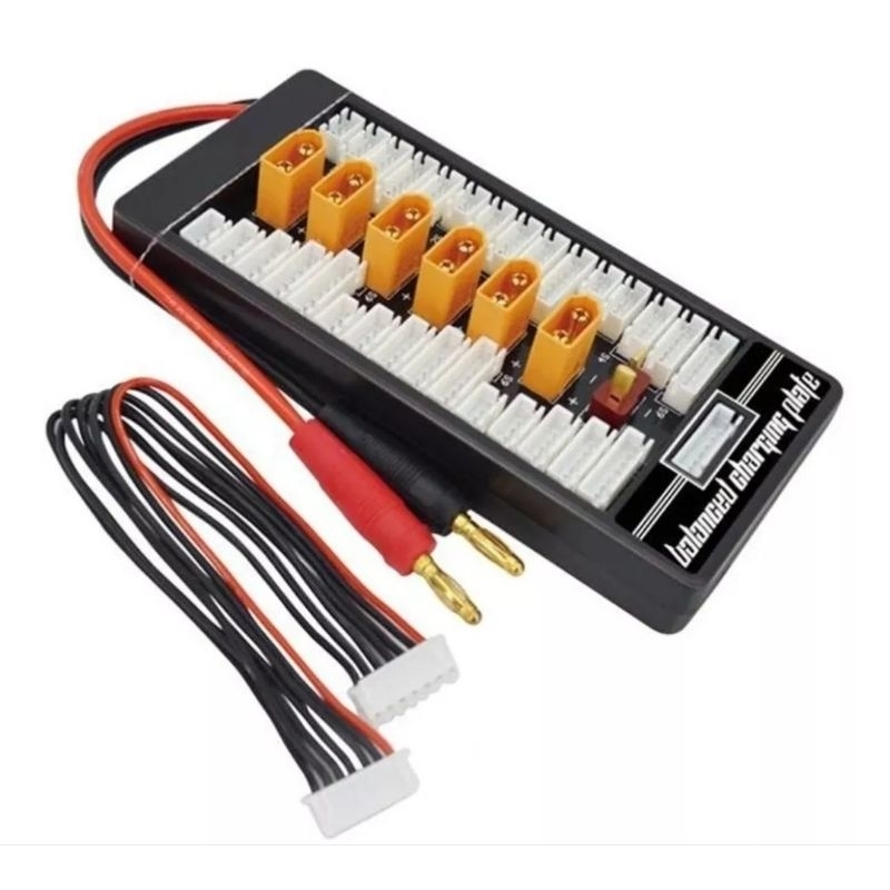 Placa carregamento paralelo xt60 lipo 2s a 6s imax b6 charge lipo bateria plug modelismo hobby rc