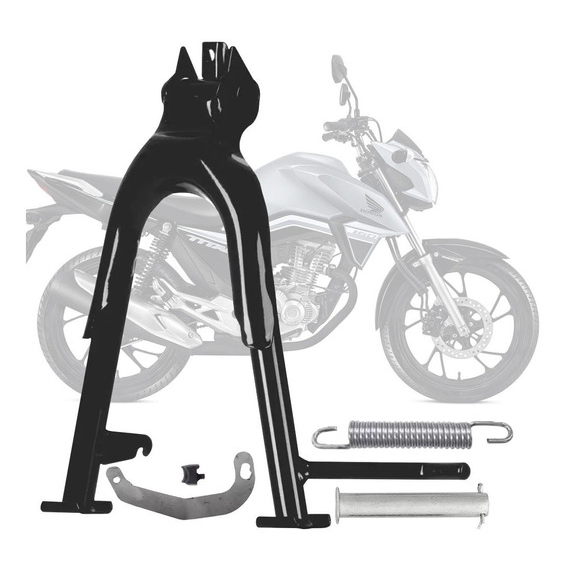 Cavalete Central Completo Cg 160 Titan Fan 160 Start Com Suporte Pino e Mola Polimet - J 11