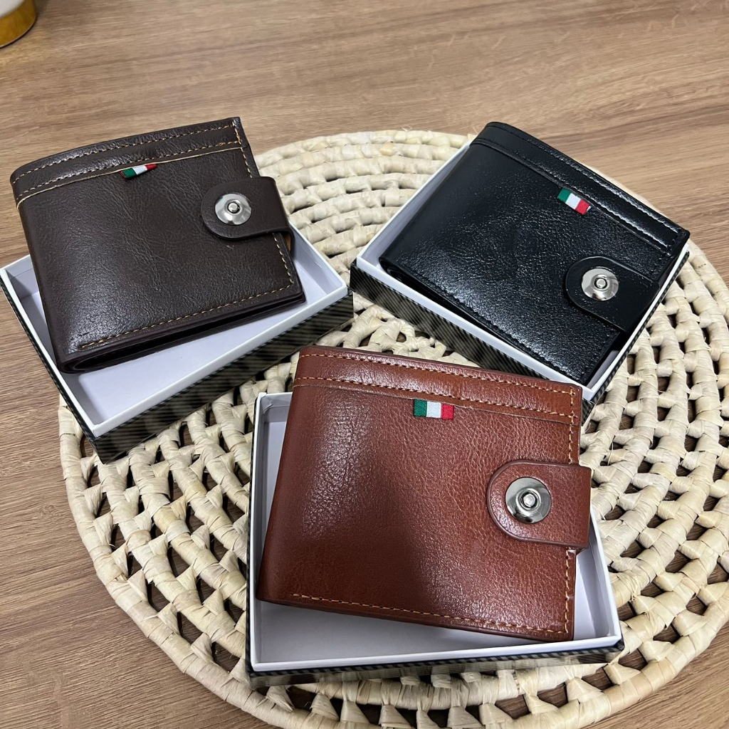 Carteira Masculina Porta Cartão Fechamento c/ Botão em Oferta na Shopee