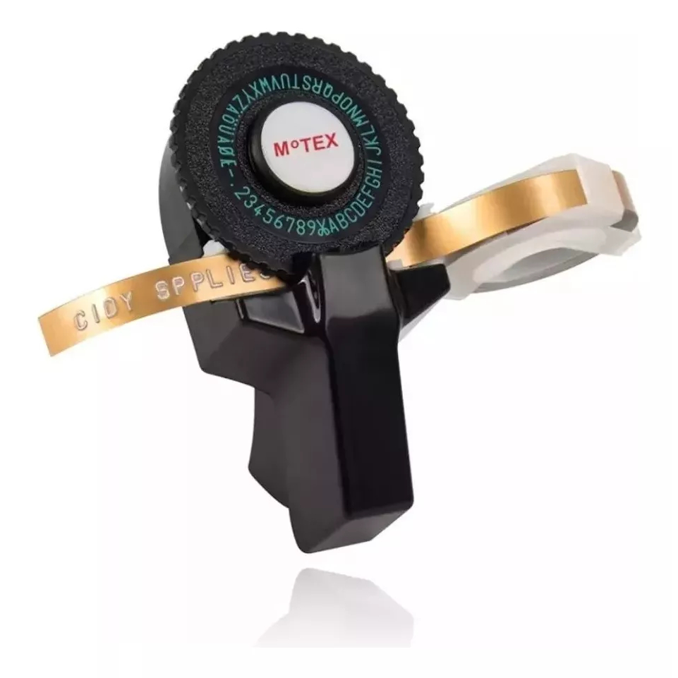 Rotulador Manual Tex E101 – Etiquetadora com 1 Fita Inclusa (6mm e 9mm)