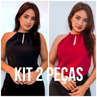 Kit 2 blusas Do P ao G3 escolha sua cor tecido Duna