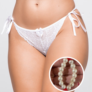 Kit 3 Calcinhas Sex Shop Tanga Com Pérolas Tailandesa REF 265