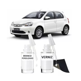 Tinta Tira Risco Automotivo Toyota Etios Branco Perolizado
