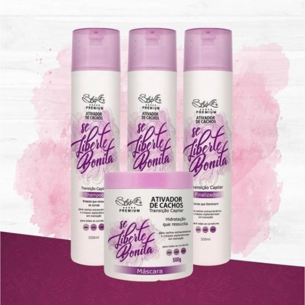 Kit Capilar Ativador De Cachos Se Liberte Bonita Belkit Com 4 Itens
