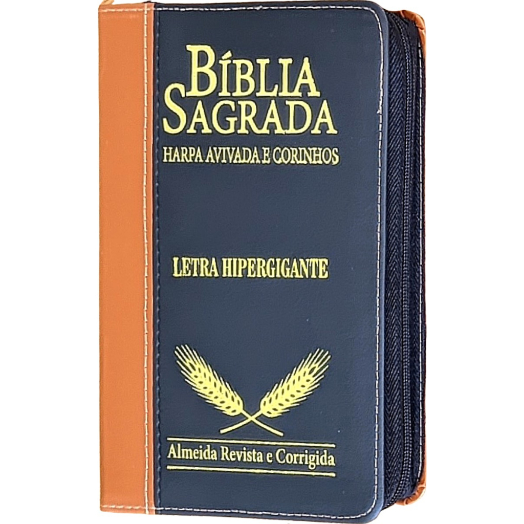 Biblia Sagrada Harpa Canticos e Louvores - Letras Gigante Zíper em Oferta na Shopee