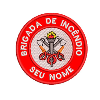 Patch Bordado - Brigada de Incêndio SEU Nome