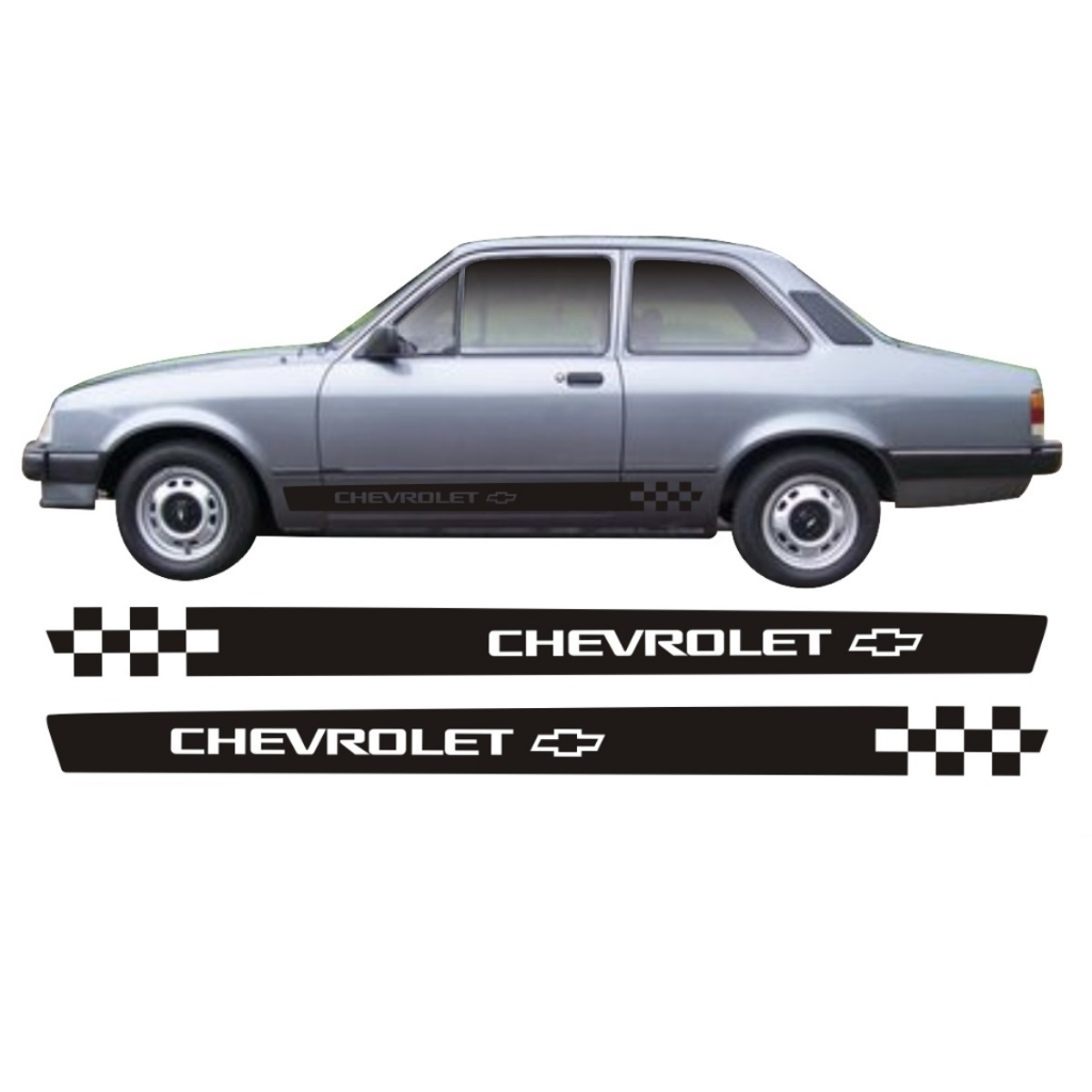 Adesivo Lateral Para Chevette Gm Faixa Cc1 Chevrolet L Dl Sl