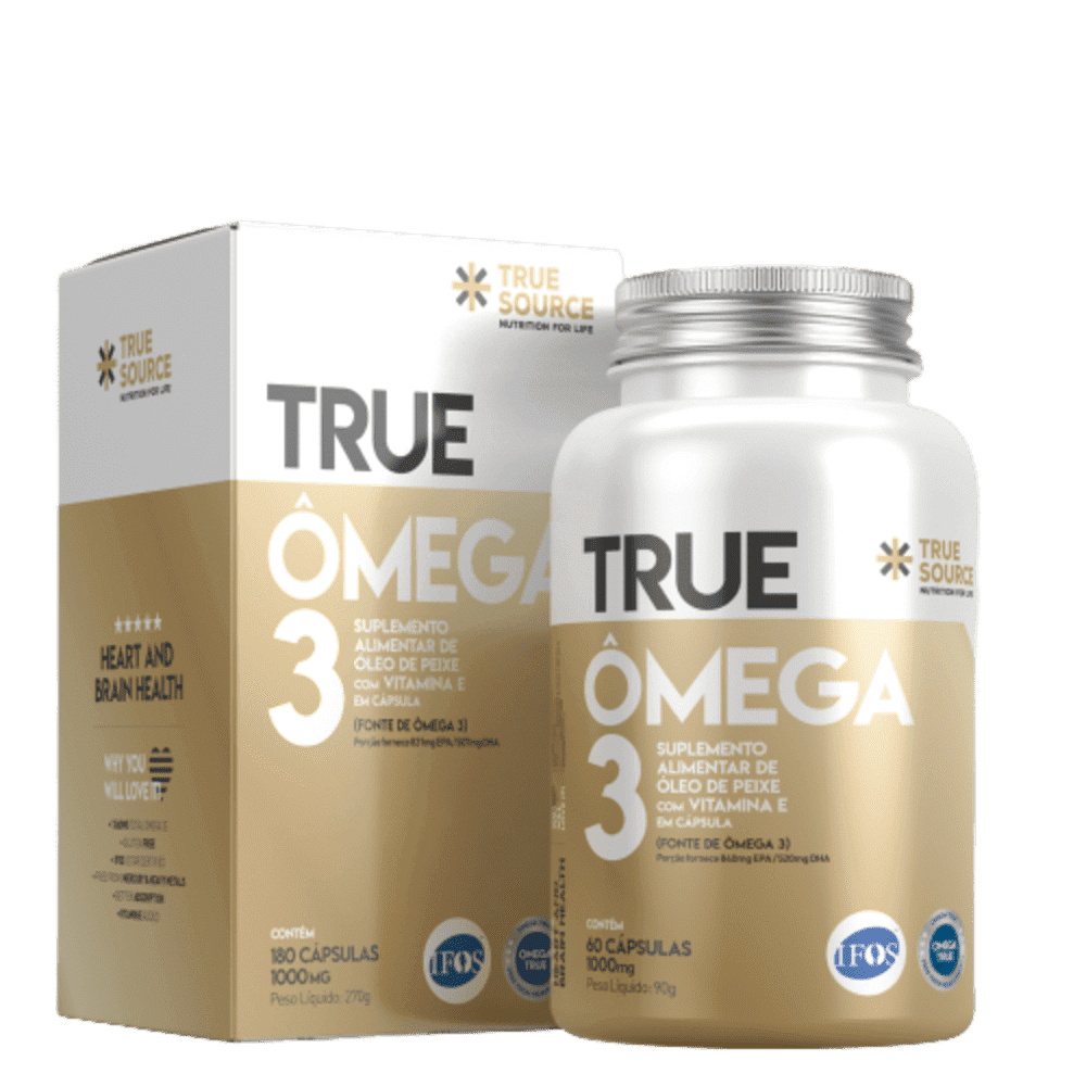 True Ômega 3 + Vitamina E 60 Caps De 1000mg - True Source