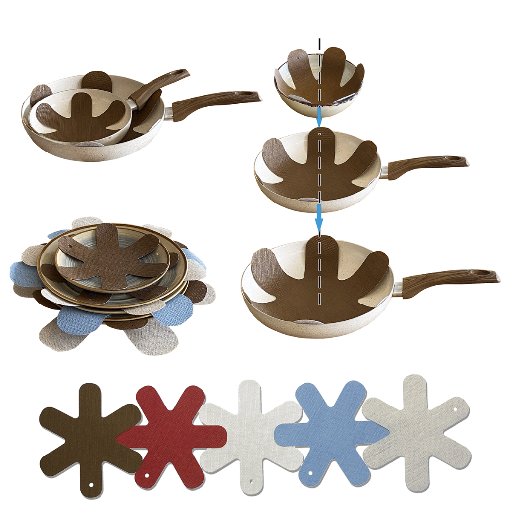 Imagem Kit 8 Protetores Americanos Premium de Panelas Pratos e Cerâmicas