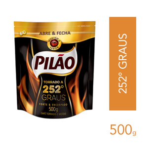 Café Pilão Torrado e Moído 252º Graus Abre e Fecha 500g