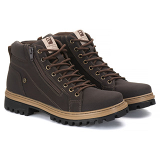 Bota Coturno Masculino Ferraroni Vegano Couro Eco Solado de Borracha Costurado