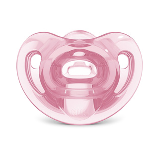 Kit 2 Chupetas Sensitive Soft 100% Silicone Rosa/Roxo - NUK em Oferta na Shopee
