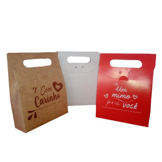 Caixa sacola para presentes. 10/20/30 un. Caixinha lembrancinhas em Oferta na Shopee