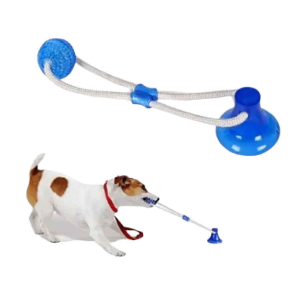 Brinquedo Interativo para Cachorro Pet Corda Mordedor com Ventosa Push Ball Grande Cabo de Guerra em Oferta na Shopee