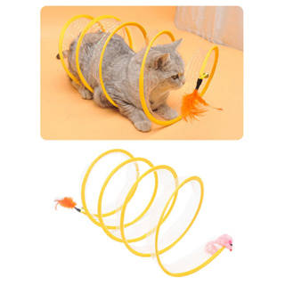 Brinquedo Túnel Mola Interativo Para Gato Dobrável Flexível em Oferta na Shopee
