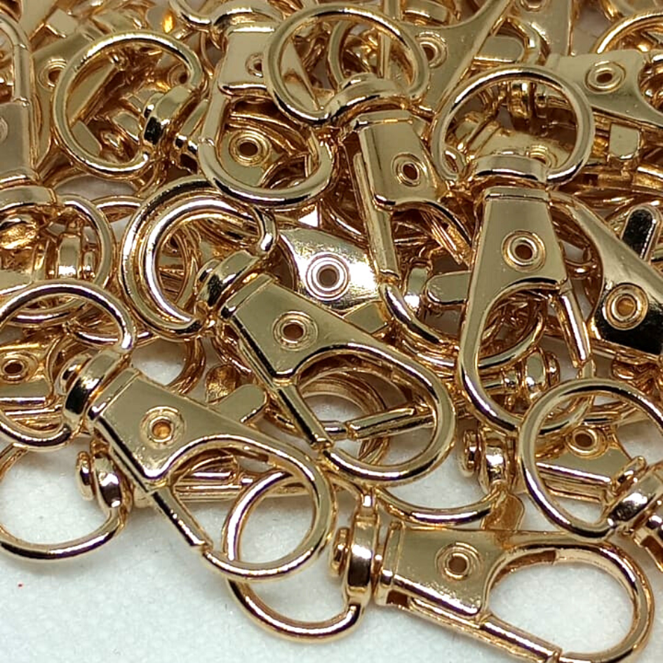 Fecho Mosquetão 32mm e 34mm Kit com 10 Peças Para Chaveiros e Artesanato em Geral em Oferta na Shopee