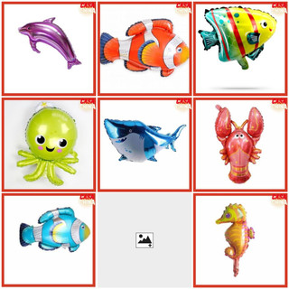 Balões fundo do mar grande balão festa metalizado flutuante festa aniversario 82CM 36 polegadas