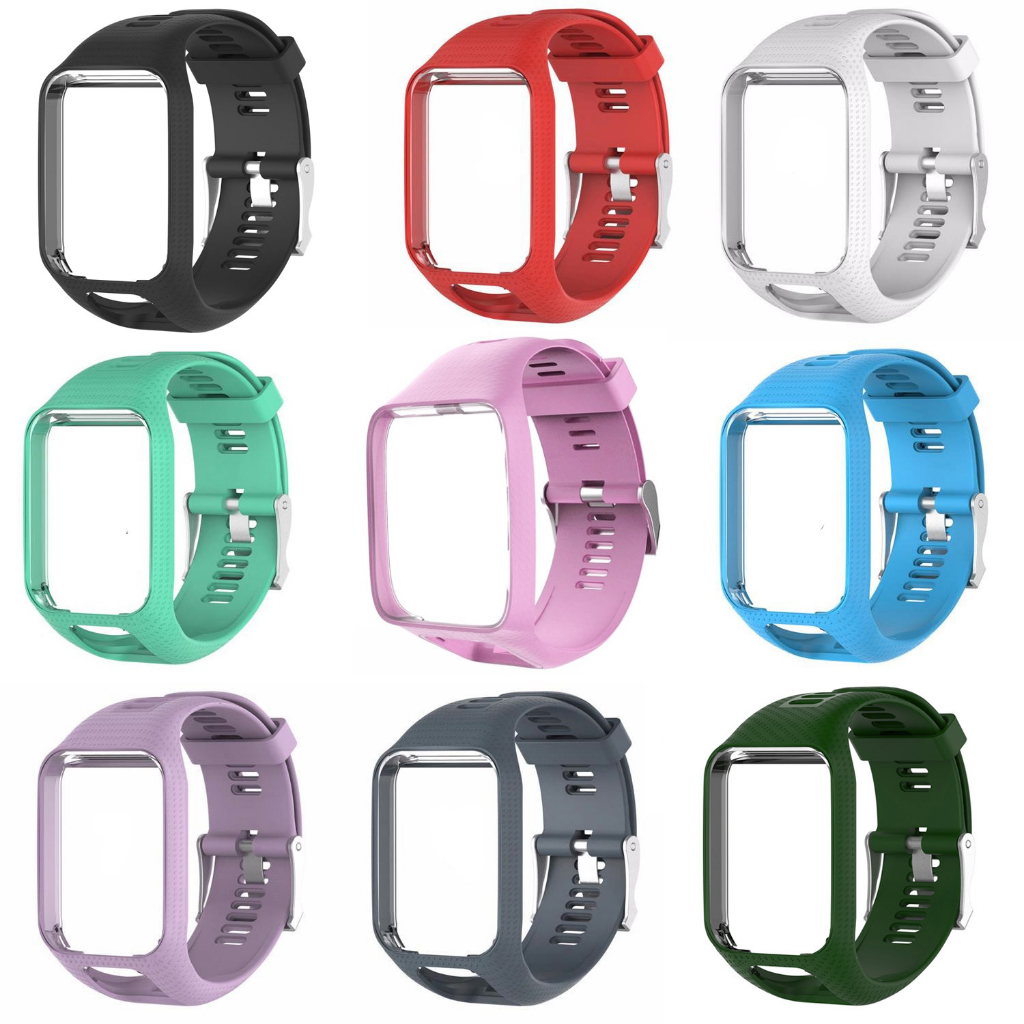 Pulseira Relogio Tomtom Tom Tom Spark 2 3 Runner 2 3 Preta VERMELHA BRANCA AZUL ROSA VERDE AGUA ROXA CINZA