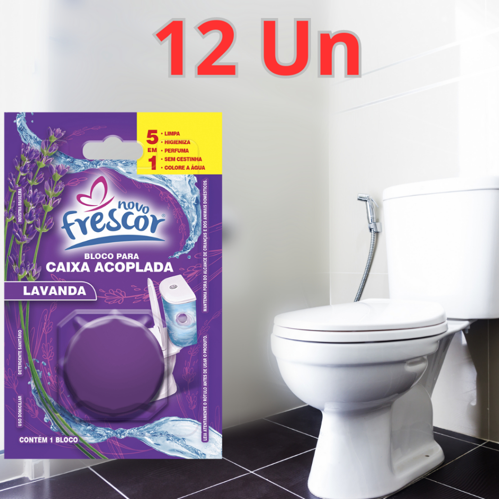 12x Desodorizador Sanitário Caixa Acoplada Tablete Bloco Sanitário Novo Frescor