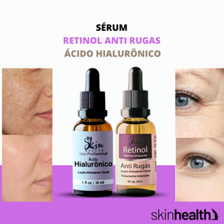 Sérum Retinol Anti Rugas + Sérum Ácido Hialurônico Hidratante E Rejuvenescedor