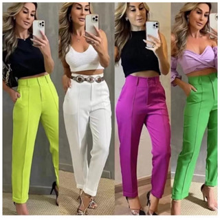 Calça  Duas botoes Feminina Alfaiataria(8011)