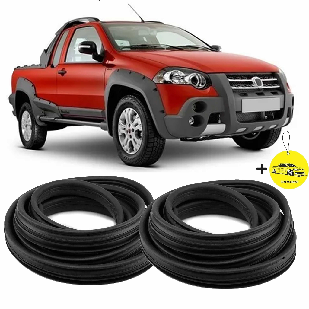 Par Borracha de Vedação das Portas 2 Peças Fiat Strada 2012 a 2019 em Oferta na Shopee