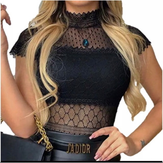 BODY GOLA ALTA RENDA EM TULE FEMININO