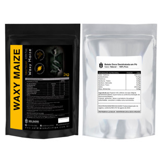 Kit: Batata Doce Em Pó 1Kg + Waxy Maize 1Kg - 100% Puro - Soldiers Nutrition