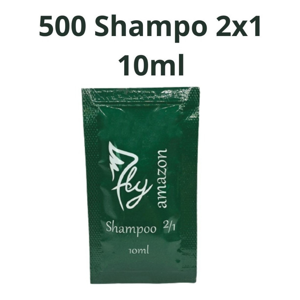 Kit 500 Shampoo 2 Em 1 Sachê 10ml Hotel Motel Pousada Barato