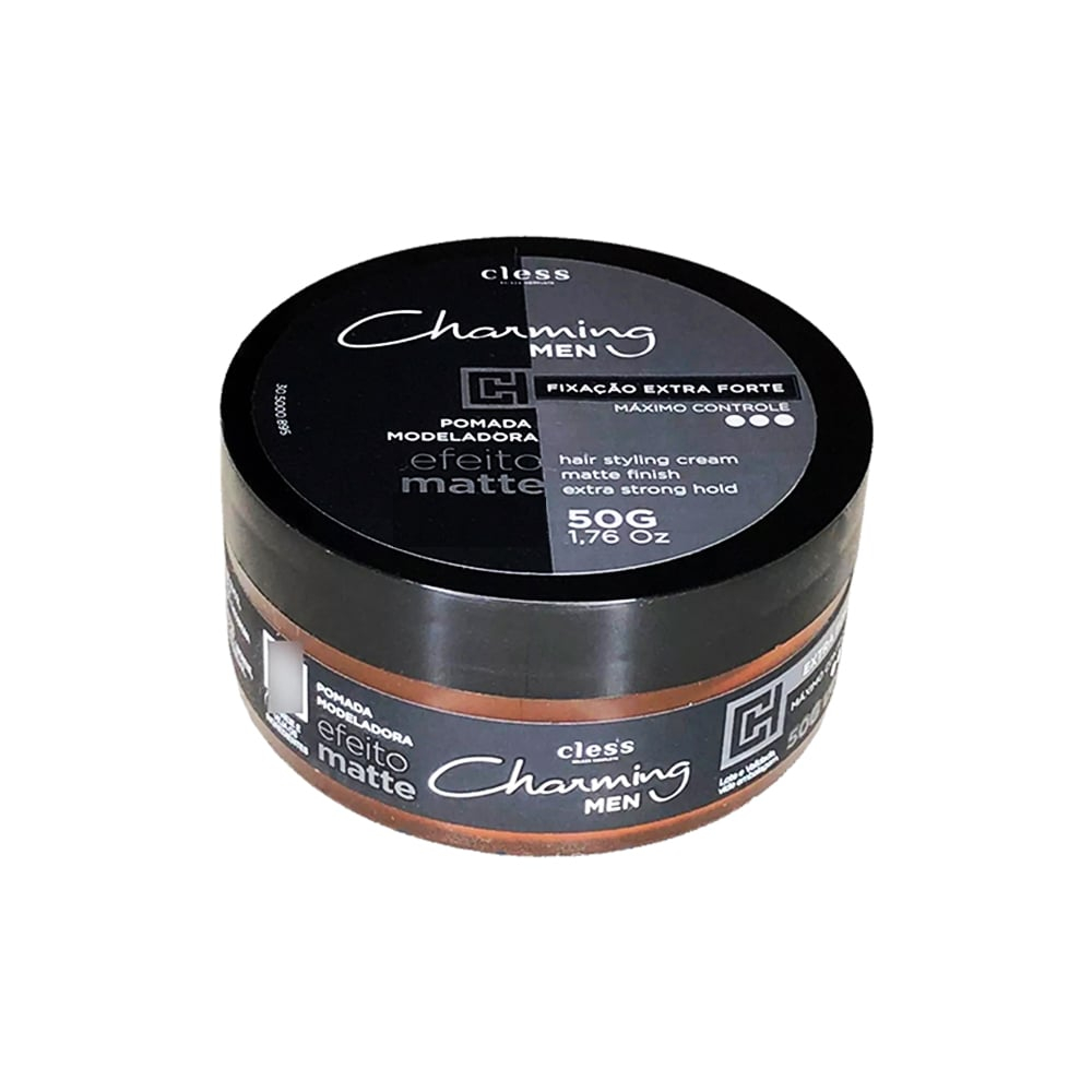 Pomada Modeladora Para Cabelo Forte Efeito Seco Cless Charming - 50gr