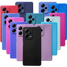 Kit 2X1 Xiaomi Redmi Note 12 Pro 5G - Capa Silicone Aveludada Colorida + Película em Ceramica 3D