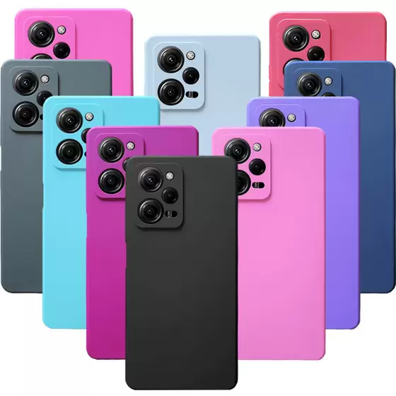 Kit 2X1 Xiaomi Poco X5 Pro 5G - Capa Silicone Aveludada Colorida + Película Frontal CERÂMICA 3D