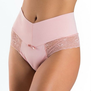 kit 5 calcinha fio dental duplo cós alto lingerie de microfibra