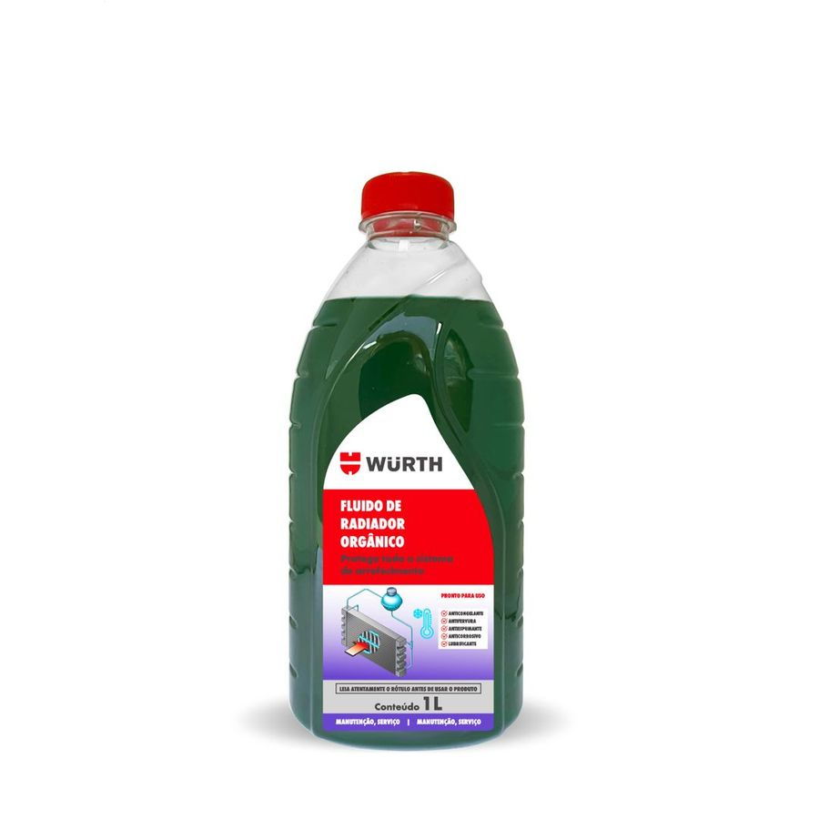 Aditivo para Radiador Orgânico Wurth 1L Pronto para Uso