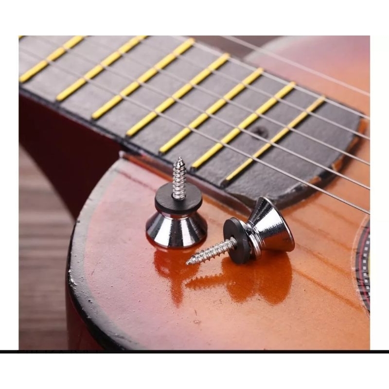 Roldanas para guitarra e Violão ( Par ) Cromadas — imagem 2 de 2